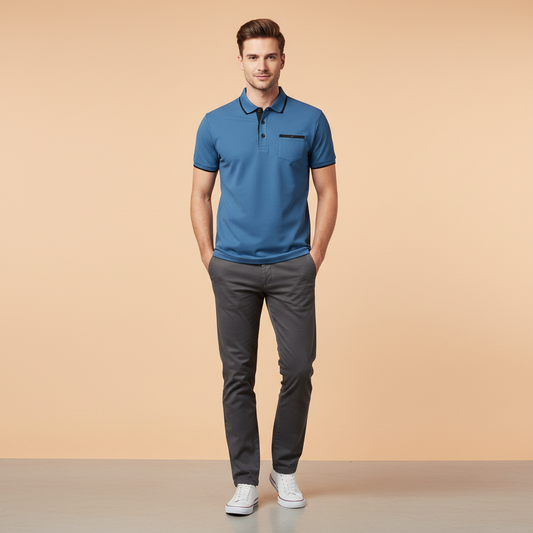 Elegantes Herren Polo Shirt | Poloshirt für Freizeitmode