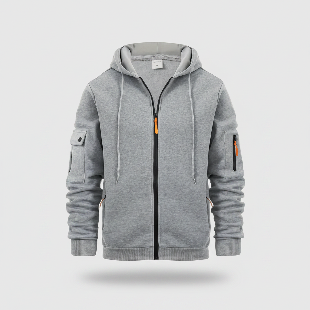 Herren Kapuzenpullover | Utility Hoodie mit Reißverschluss