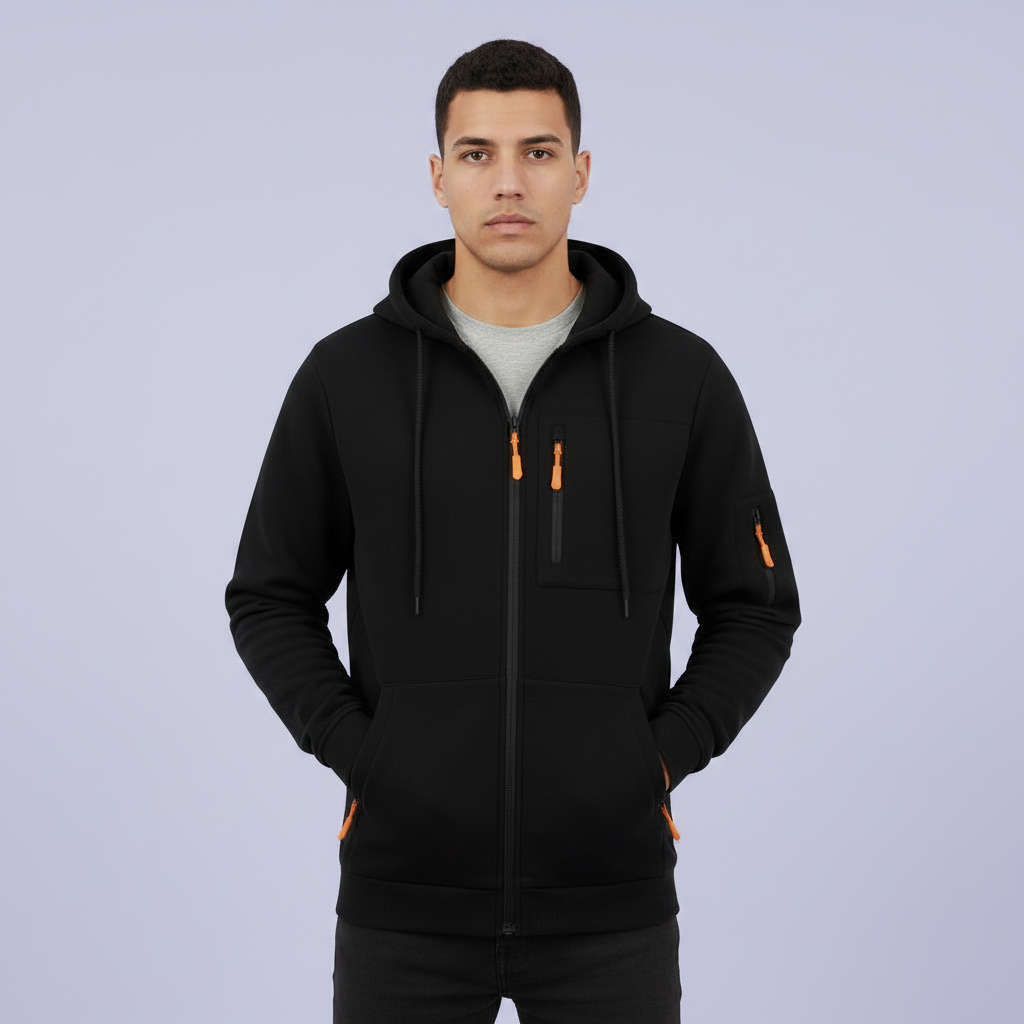 Herren Kapuzenpullover | Utility Hoodie mit Reißverschluss