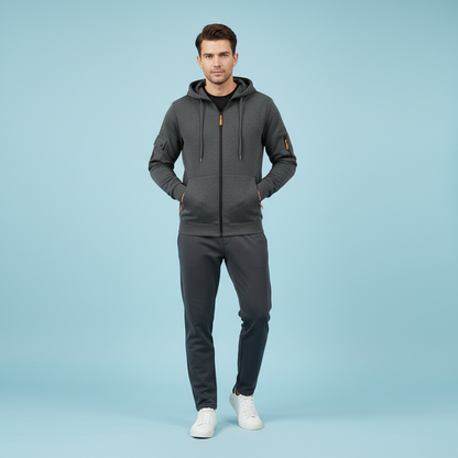 Herren Kapuzenpullover | Utility Hoodie mit Reißverschluss