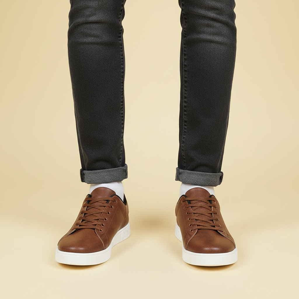Herren Low-Top-Sneaker Weiß | Sportliche Schuhe Herren