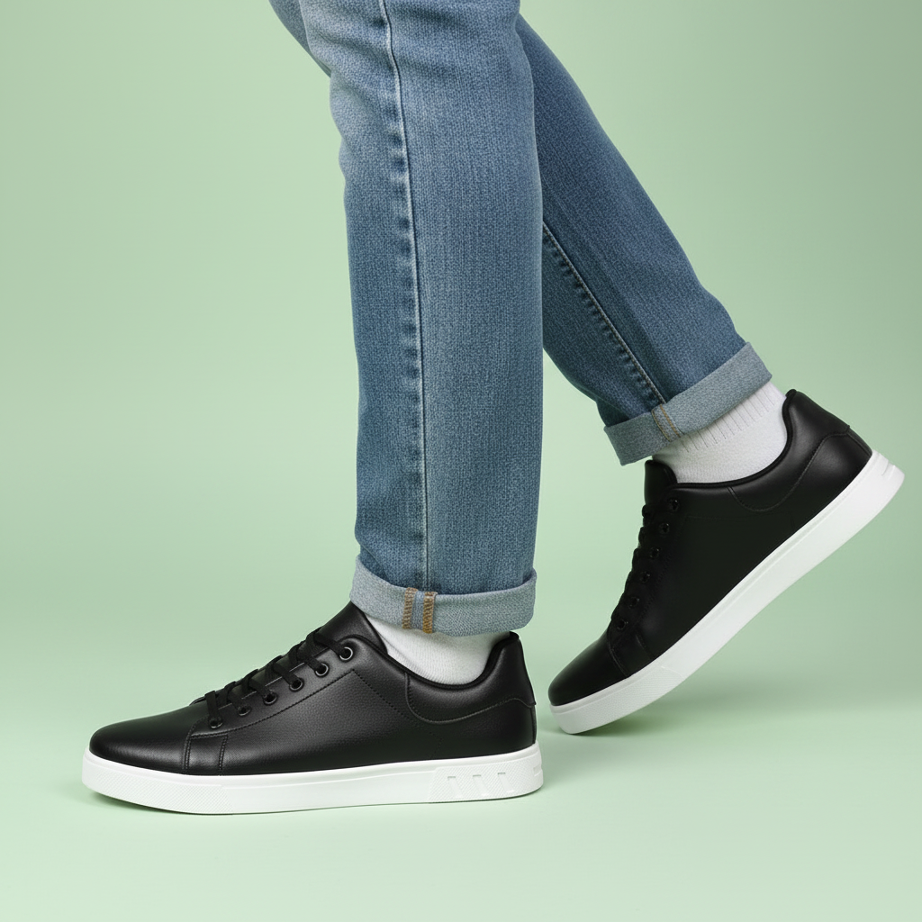 Herren Low-Top-Sneaker Weiß | Sportliche Schuhe Herren