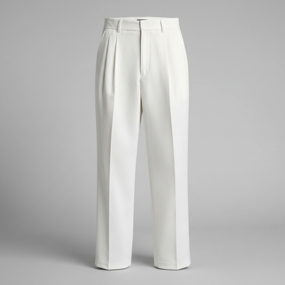 Herren Plissee Hose | Gerade Geschnittene Formale Hosen