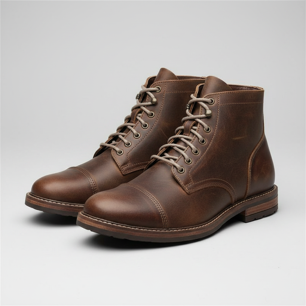 Herren Schnürstiefel | Robuste Arbeitsstiefel mit Knöcheldesign
