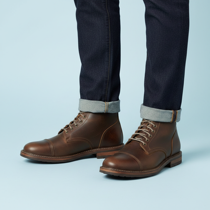 Herren Schnürstiefel | Robuste Arbeitsstiefel mit Knöcheldesign