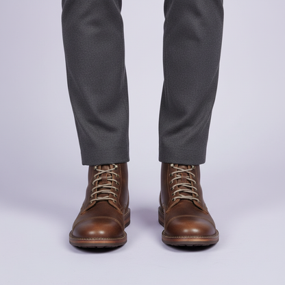 Herren Schnürstiefel | Robuste Arbeitsstiefel mit Knöcheldesign