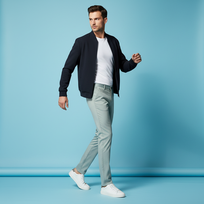 Saul | Herren Slim Fit Hose aus Dehnbarem Stoff