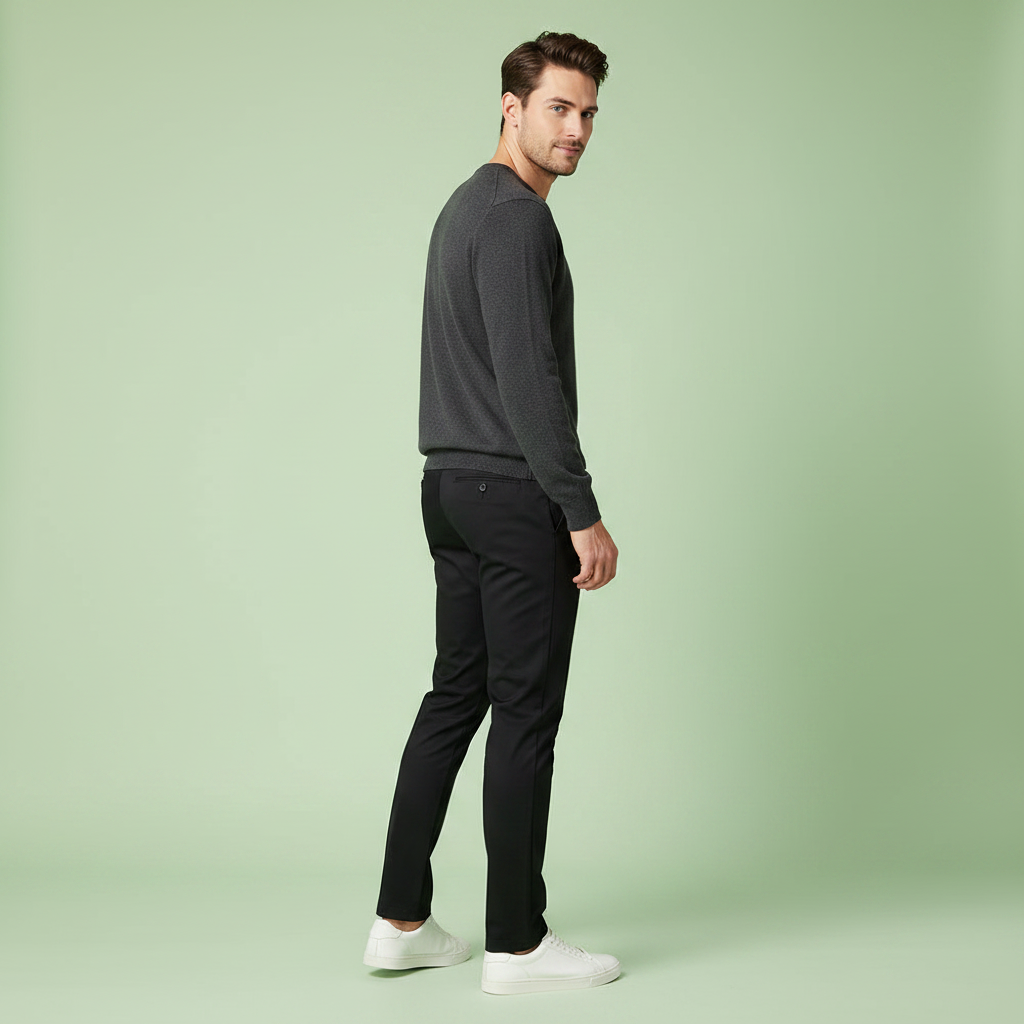 Saul | Herren Slim Fit Hose aus Dehnbarem Stoff