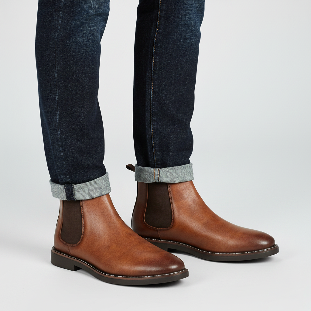 Wasserdichte Chelsea-Stiefel Herren | Knöchelhohe Stiefel